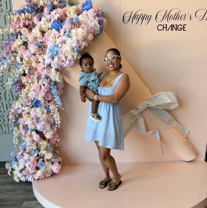 Instagram post by @_cinncinncinny_: My first Mother’s Day 💕 Becoming Seven’s mommy has been the most beautiful, emotional, life changin…
