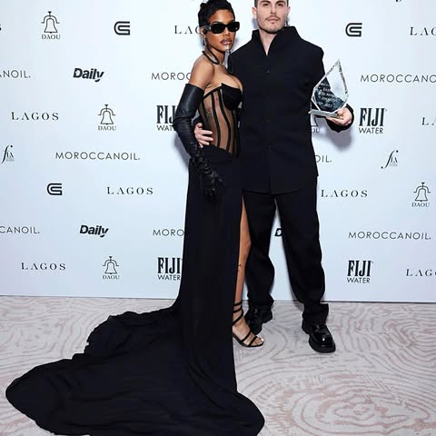 Instagram post by @elimizrahi: Thank you my dear friend Teyana; You have been a supporter, a confidante and the ultimate MÔNOT muse…