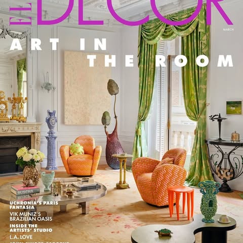 Instagram post by @elimizrahi: Seeing my Parisian home on the cover of @elledecor is truly surreal. Grateful, proud, and beyond hap…