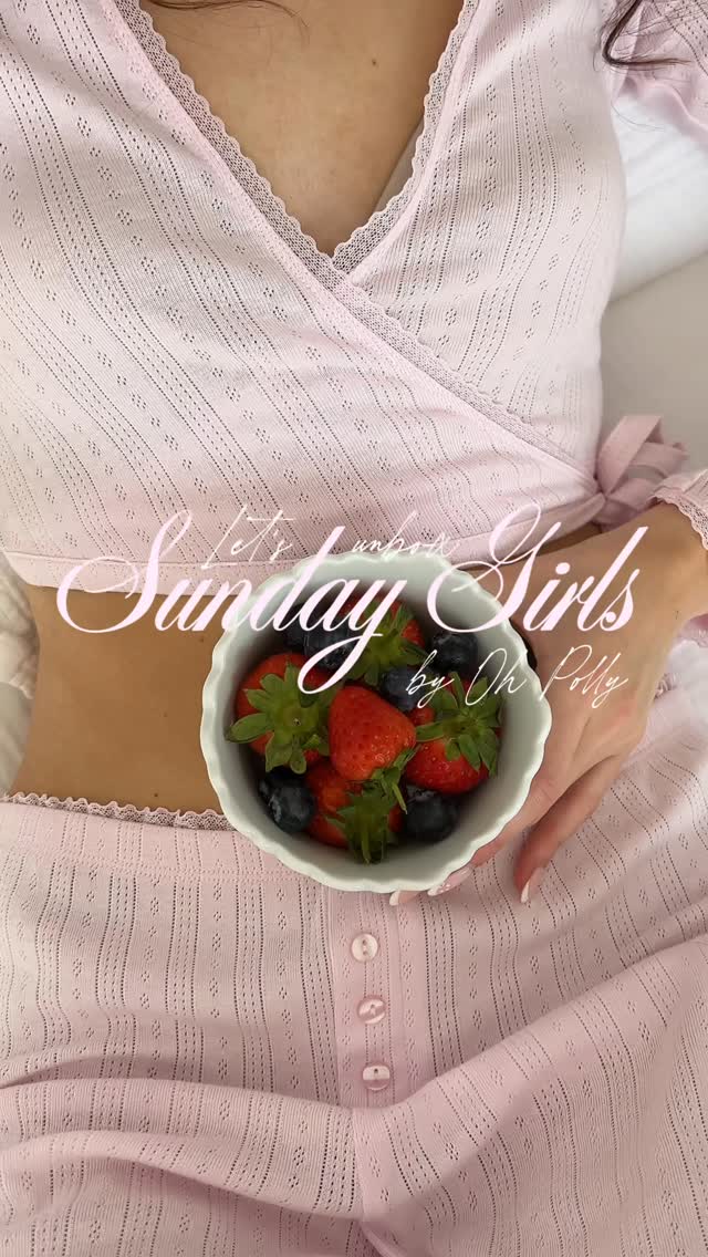 Instagram post by @hannah.ugc.creative: sunday softness unlocked 🩰🍵🌸☁️ trying on the sunday girl collection from @ohpolly and it’s giving…
