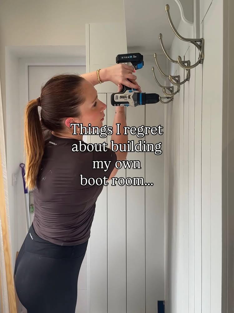 Instagram post by @jessicamay_home: Things I regret about building my own boot room… only that I wish I had done it sooner 😂 I wanted s…