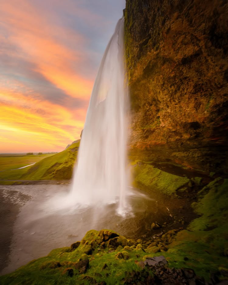 Instagram post by @kyrenian: Iceland’s waterfalls are proof that nature is the ultimate artist. Every single turn reveals another…