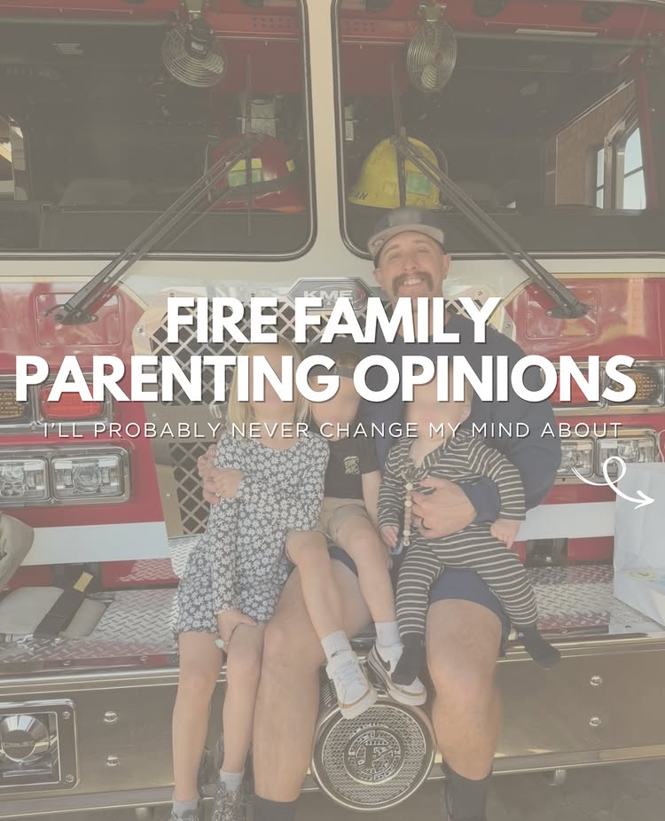 Instagram post by @meetthemungers: Fire family parenting looks a little different around here 🚒🤍 We celebrate holidays on the “wrong”…