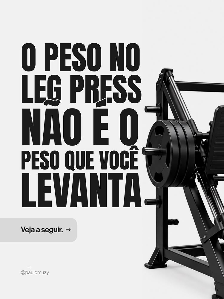 Instagram post by @paulomuzy: Quanto de peso você realmente levanta durante o treino. Saiba mais no meu livro Hiperteofia Muscular…
