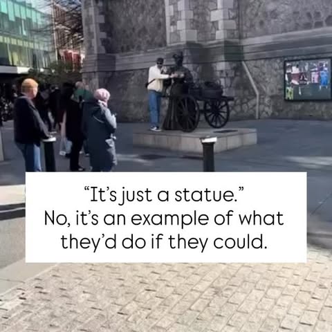Instagram post by @pinkladoo: No words. These are bronze statues that are discolored by repeated touching. Gives you an idea of wh…