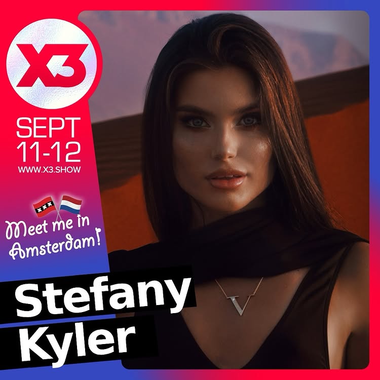 Instagram post by @steffy_kyler: Come meet me at #x3show @vixenxofficial @xbizshows @x3.social ⭐️⭐️⭐️