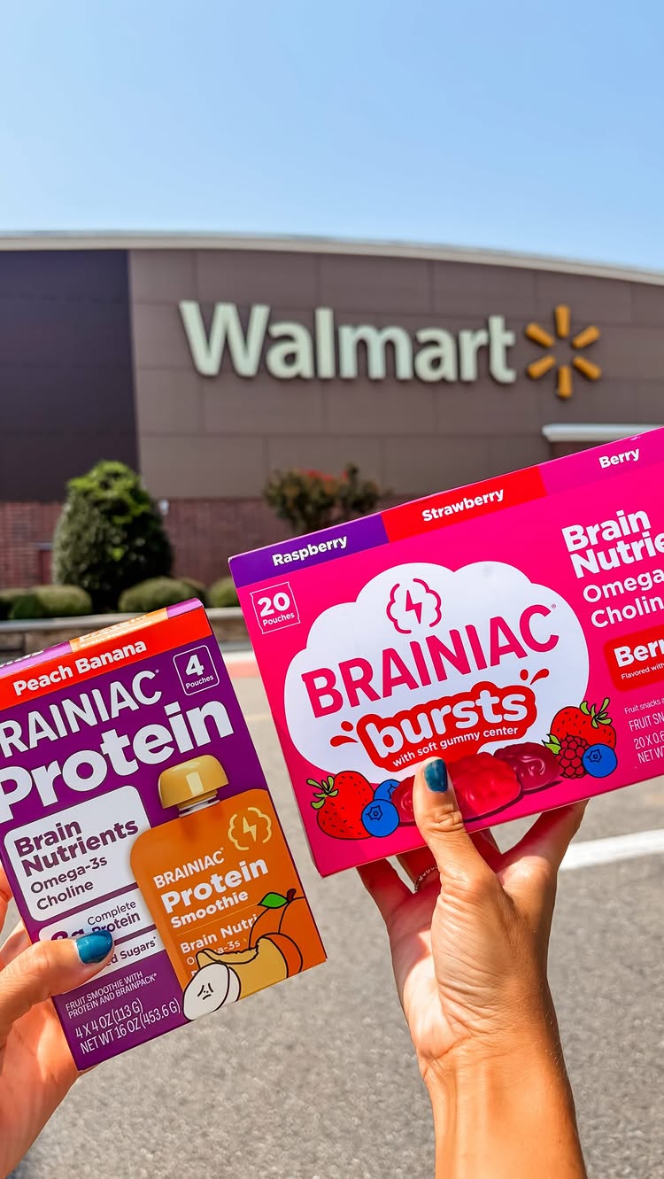 Instagram post by @surratt_holly: Found a couple new snack-time favorites at Walmart 🙌 #ad @brainiacfoods Fruit Bursts and Protein Sm…