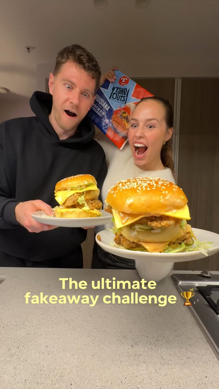 Instagram post by @ugc.tayla: 🍔When your favourite freezer aisle Louisiana Style Chicken Burger becomes a fakeaway masterpiece! @…
