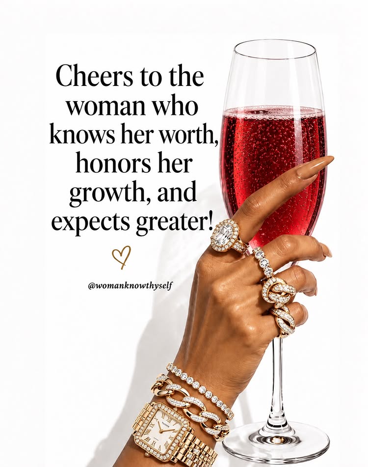 Instagram post by @womanknowthyself: Cheers to the woman who no longer questions her worth, minimizes her growth, or apologizes for expec…