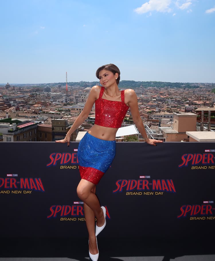 Instagram post by @zendaya: Just jumping on to say hi from our stop in Rome♥️ @spidermanmovie